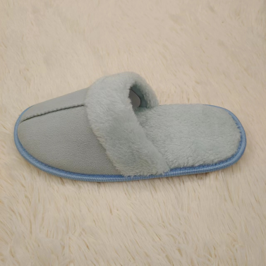 Classic gaye dadi da zato Ladies na cikin gida slippers fata masana'anta babba gefen dauri outsole style.(3)