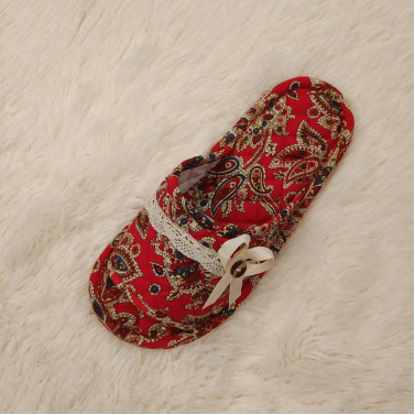 Asian classic style fashion and fancy ladies indoor slippers textile upper stitching outsole style. (3)
