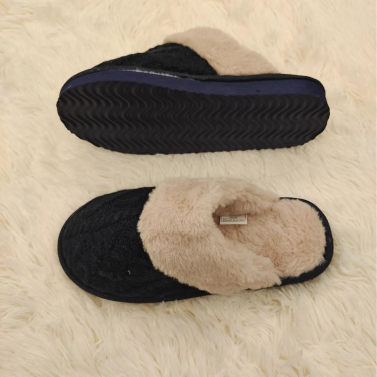 Factory wholesale ladies indoor slippers breathable warm soft knitting upper cemented outsole style. (4)