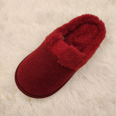 Classic comfortable and fancy ladies indoor slippers worsted upper side binding outsole style. (4)